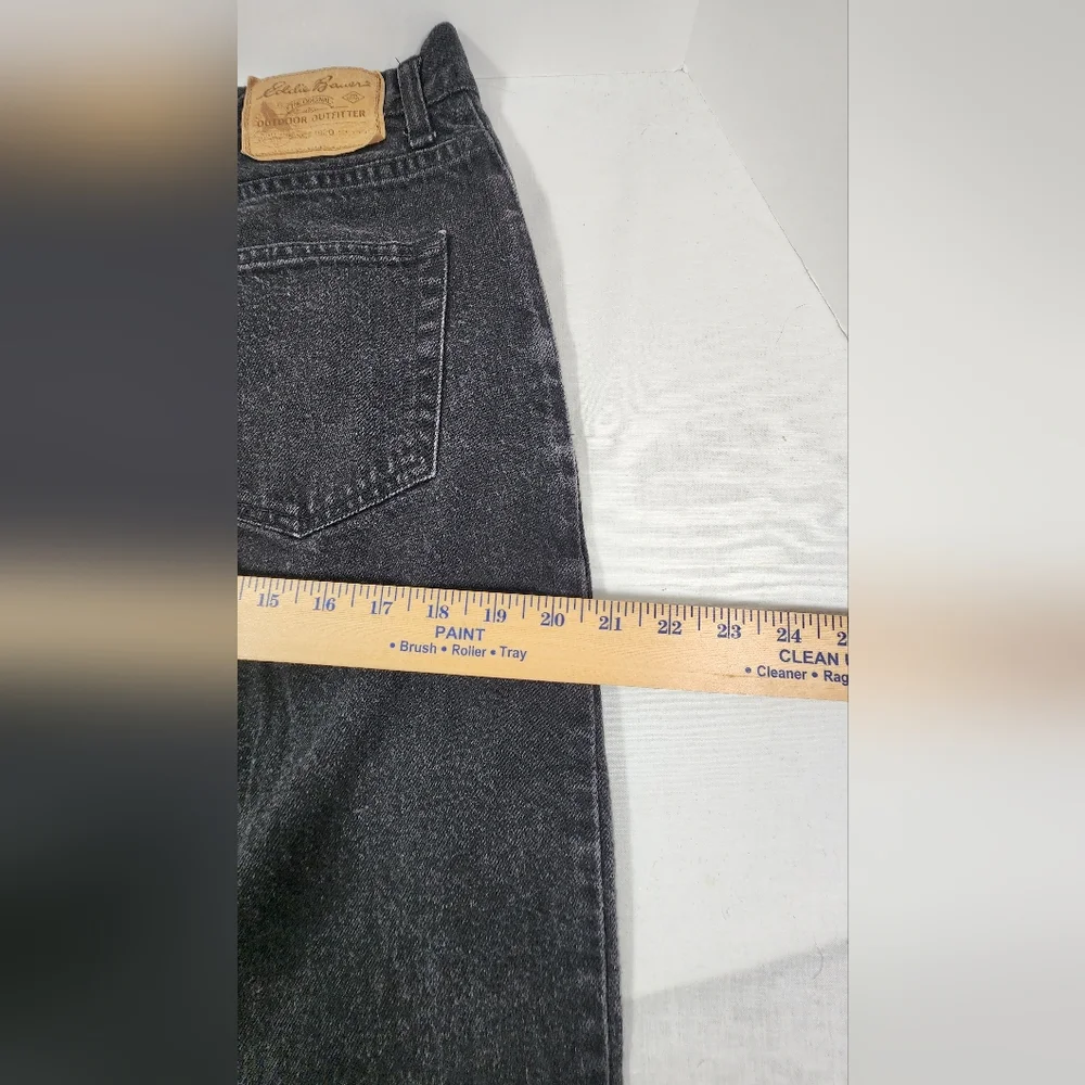 VINTAGE 90s EDDIE BAUER OUTDOORS WOMEN'S JEANS, SIZE 12, BLACK